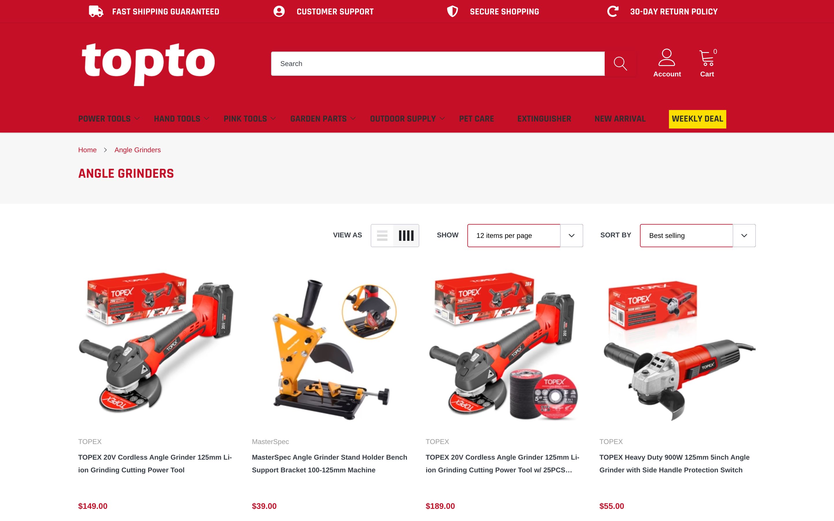 Shopify Designing: Topto(Australian Hardware Parts) screenshot 4