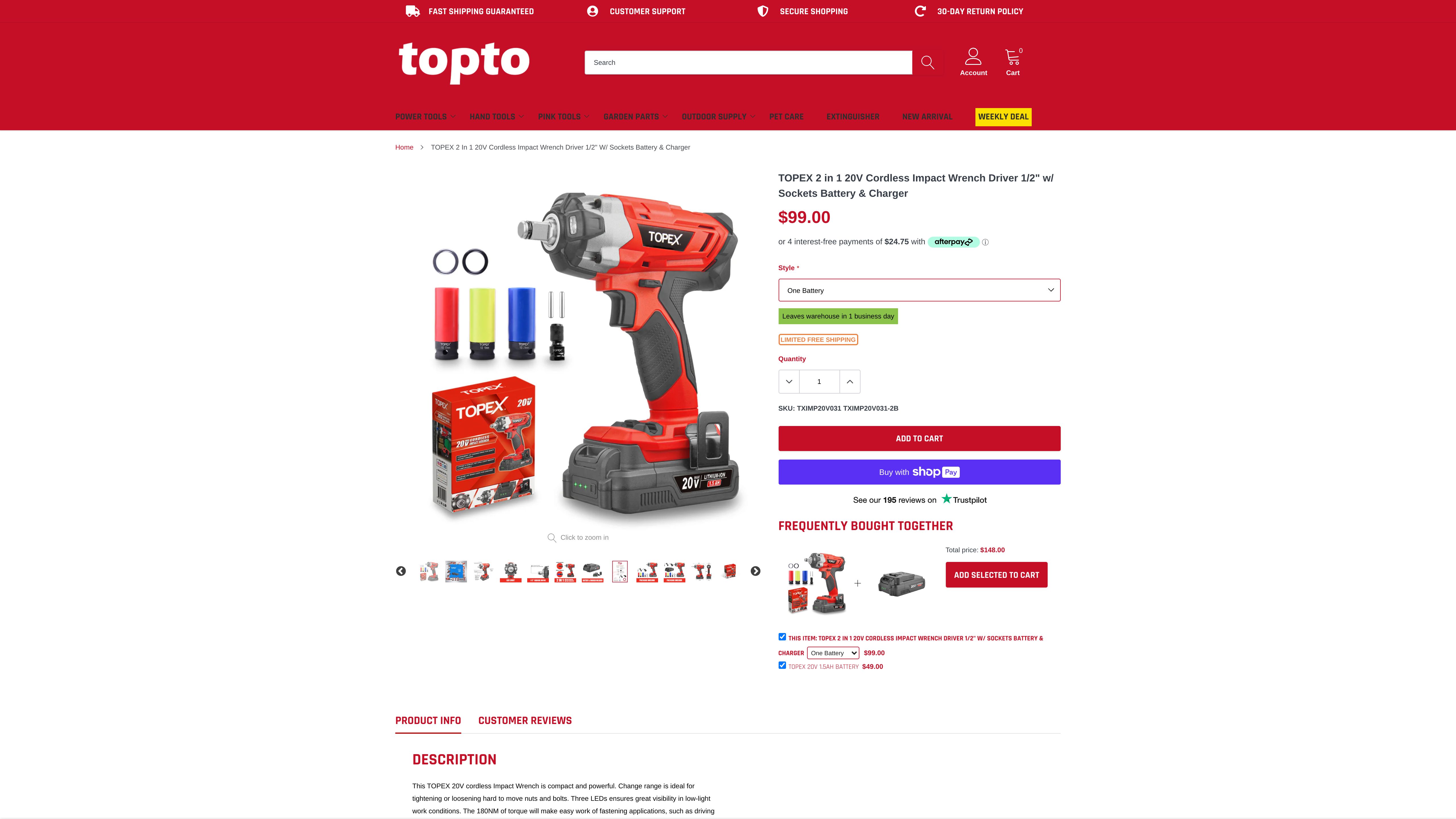 Shopify Designing: Topto(Australian Hardware Parts) screenshot 5