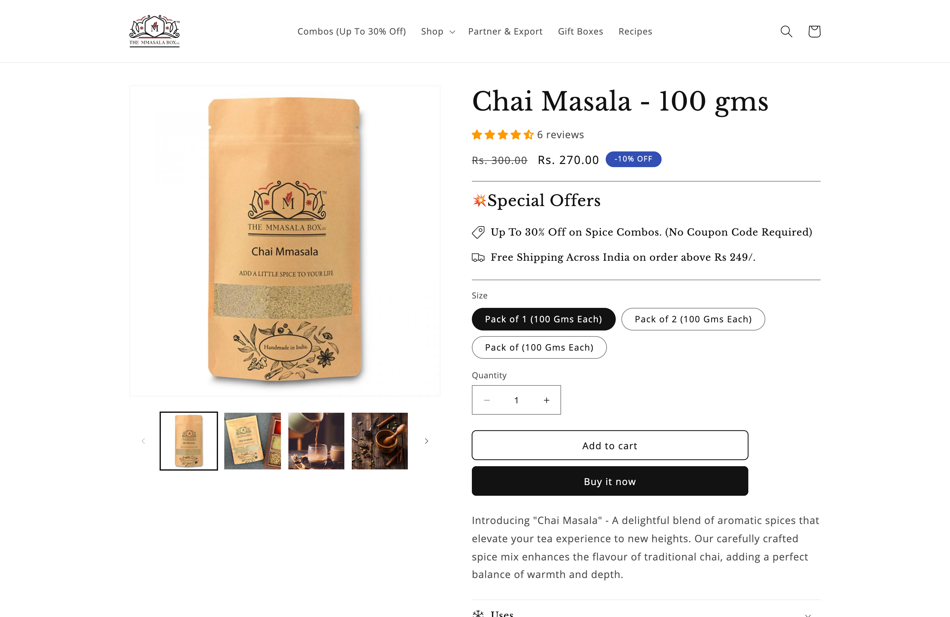 Digital Marketing + Website for Mmasala Box screenshot 4