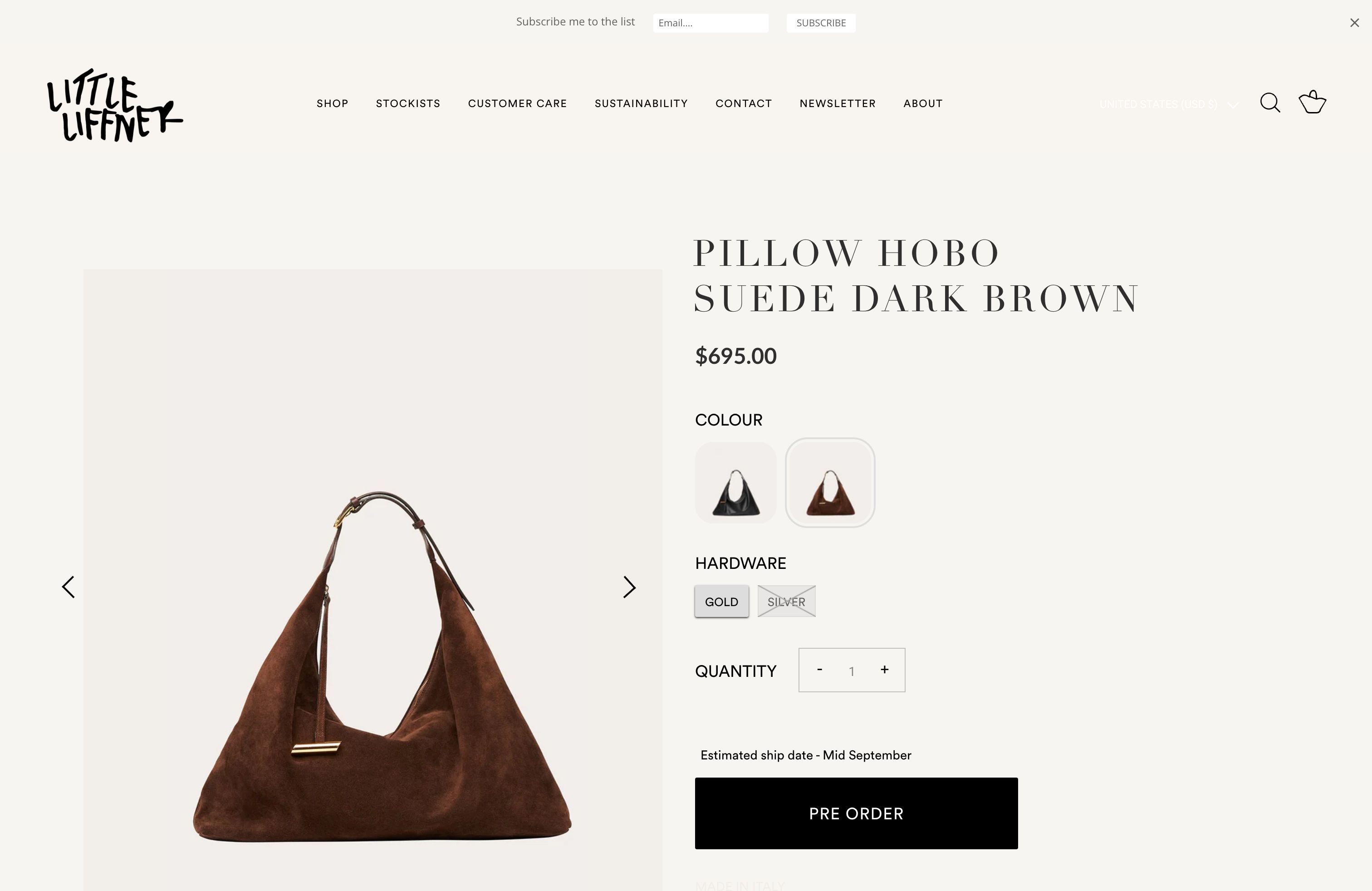 Shopify Store of Luxury hand bags for womens designed by PAULINA Liff screenshot 5