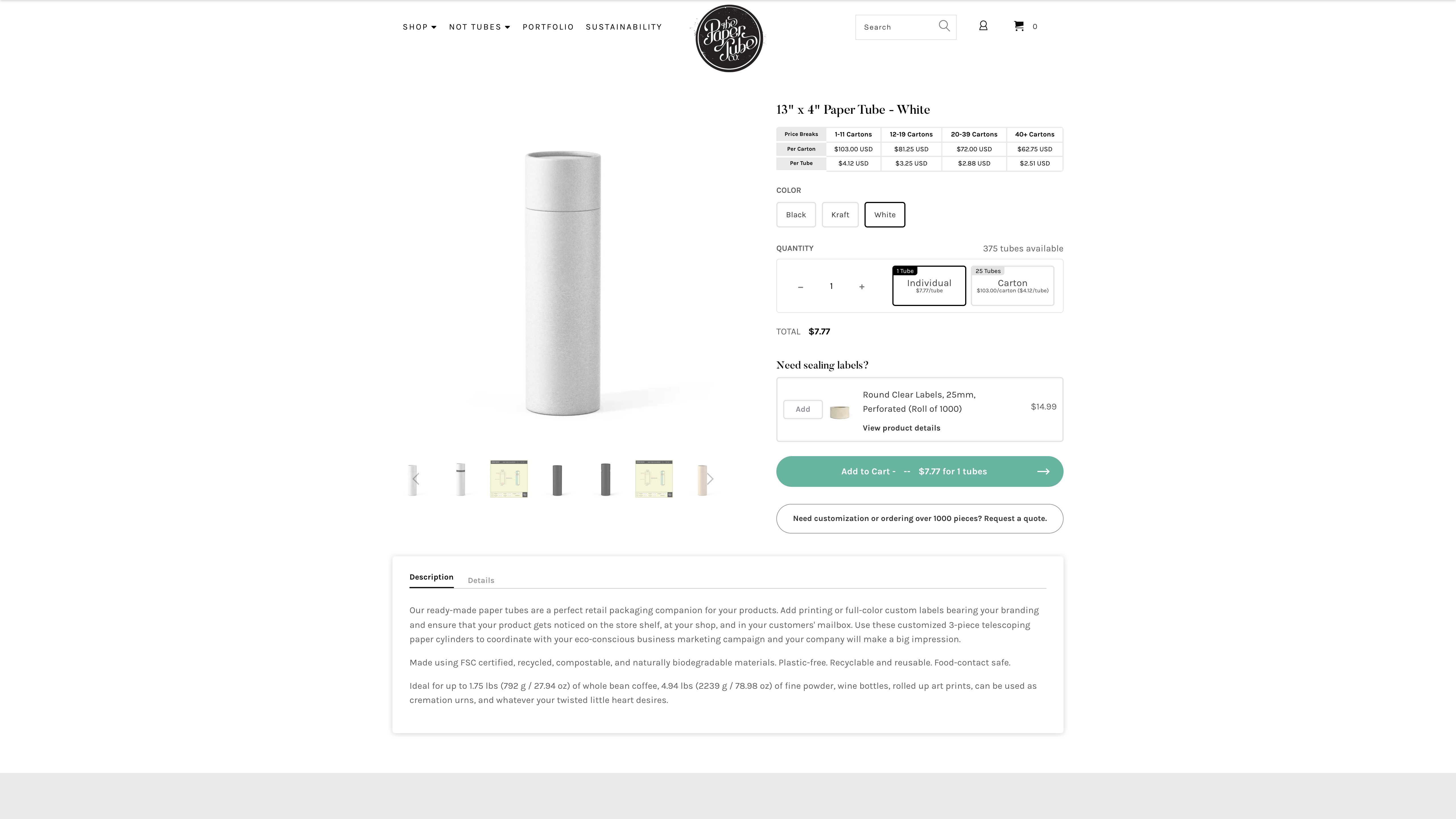 Paper Tube Co. | Custom Paper Packaging  screenshot 4