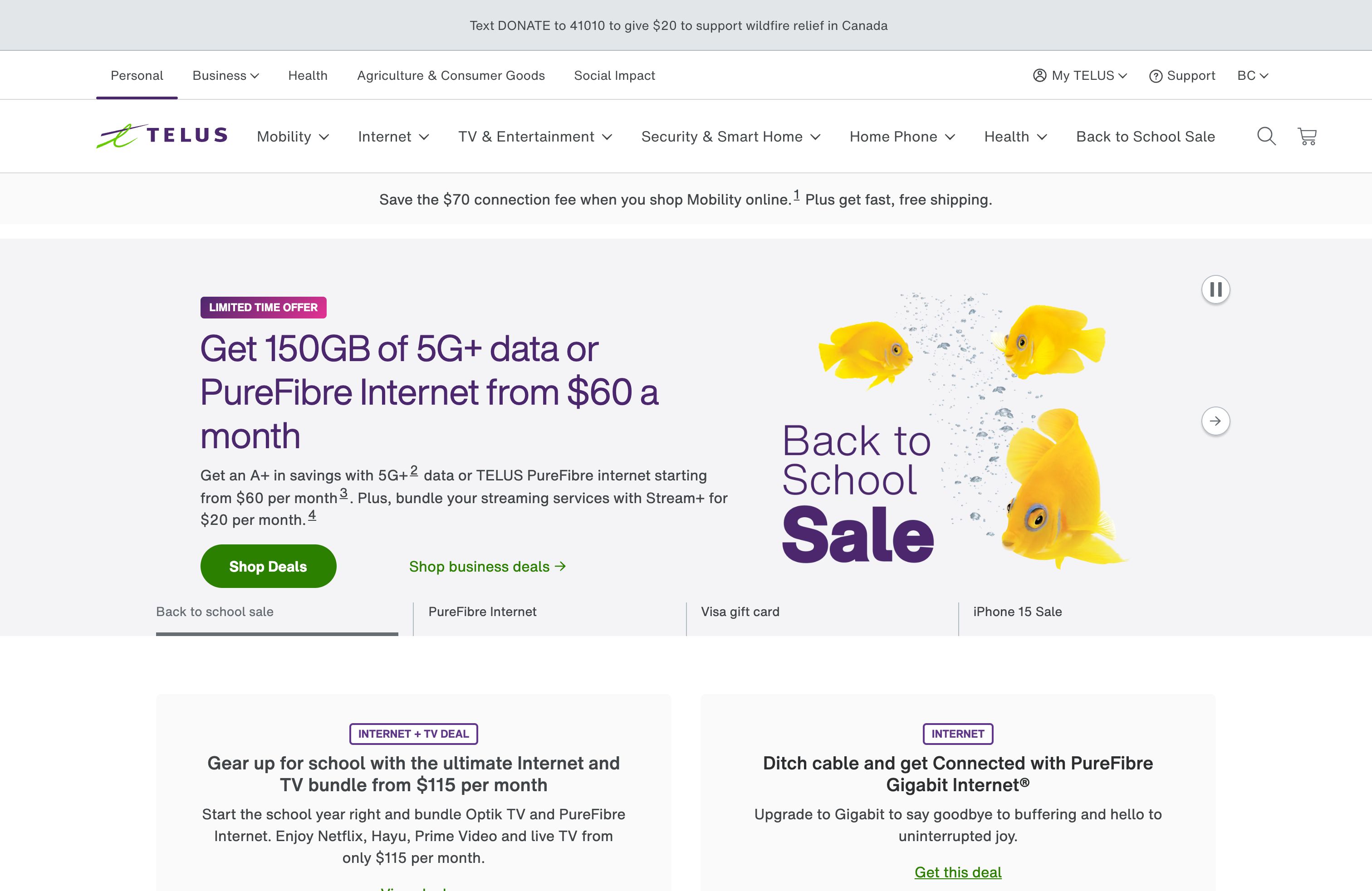 Advanced Shopify+ Store Development for Telus Telecommunications