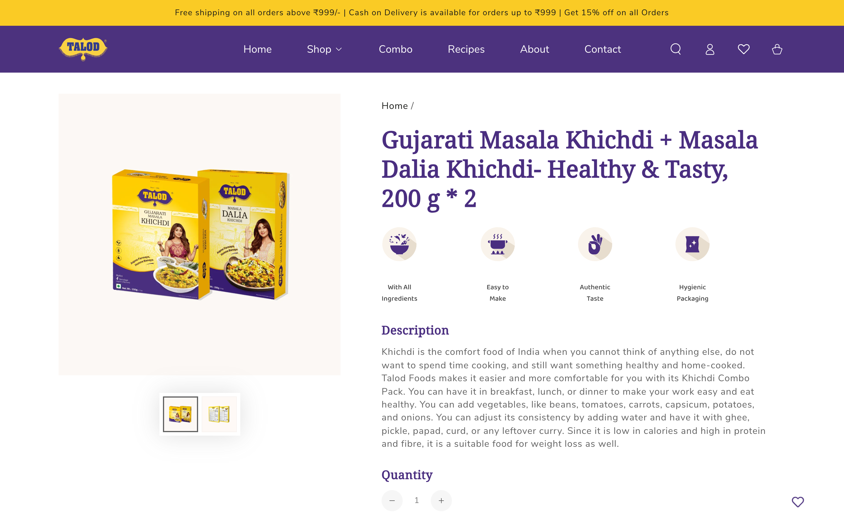 Talod Foods, India screenshot 5